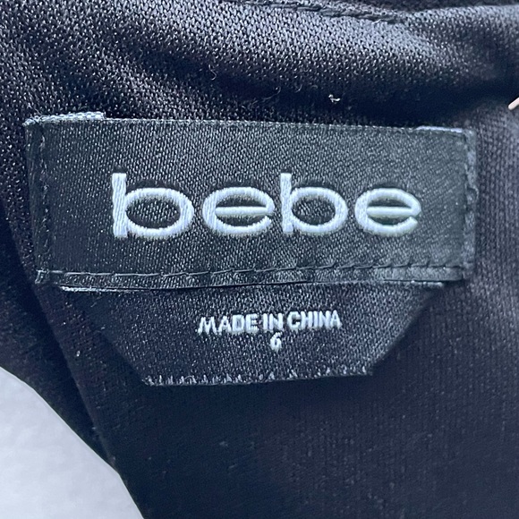 Bebe Wide Leg Cropped Length Halter Cut-out Jumpsuit Black Size 6 - Picture 12 of 14